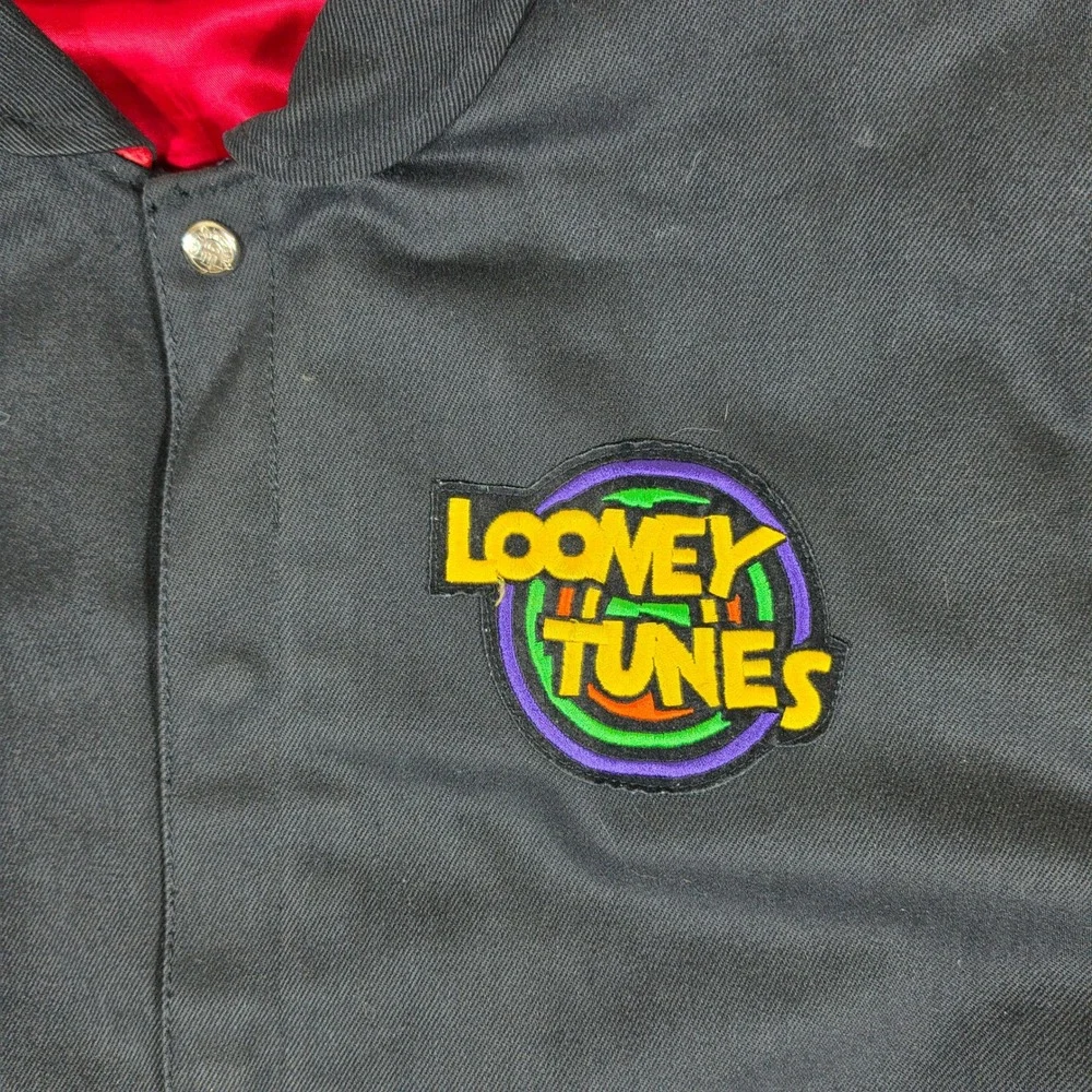 Vintage 1992 Jeff Hamilton x Looney Tunes Leather Varsity Jacket Mens Size XL